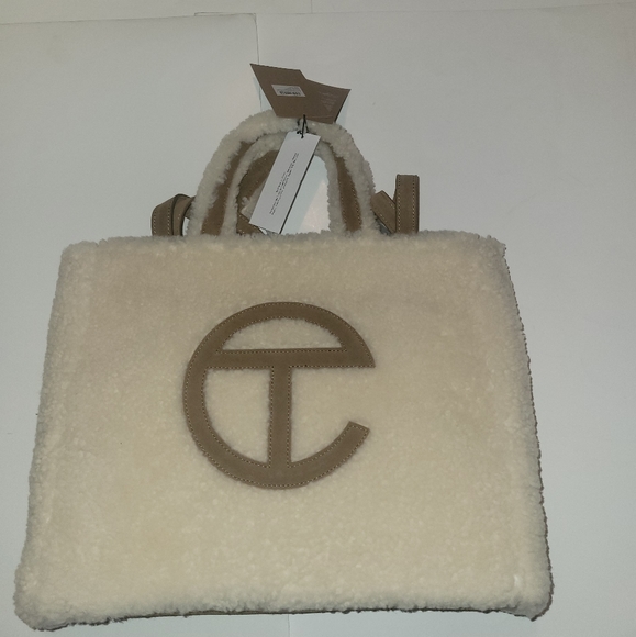 Telfar Handbags - UGG x Telfar Medium Reverse Shearling Shopper Natural